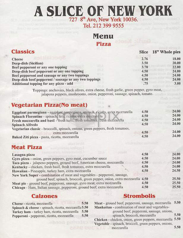 A Slice of New York - Manor, PA menu_pic