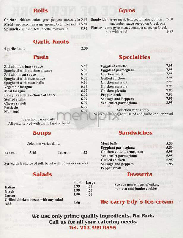 A Slice of New York - Manor, PA menu_pic