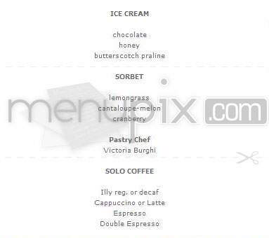 Solo - New York, NY menu_pic