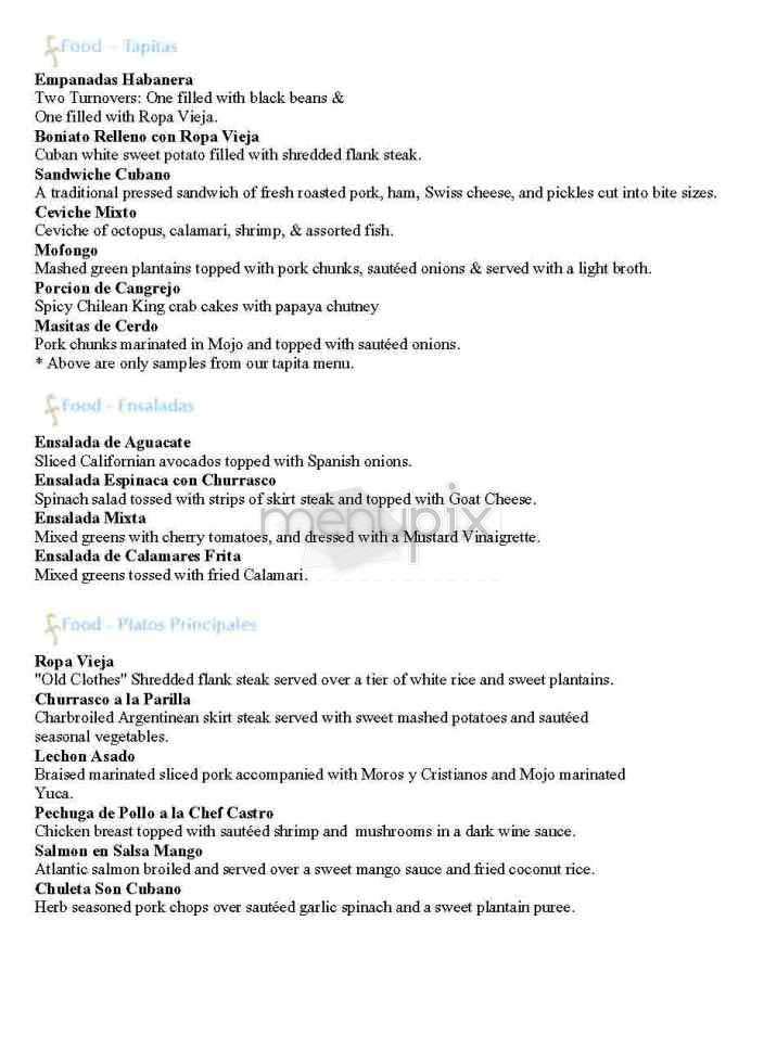 Son Cubano - New York, NY menu_pic