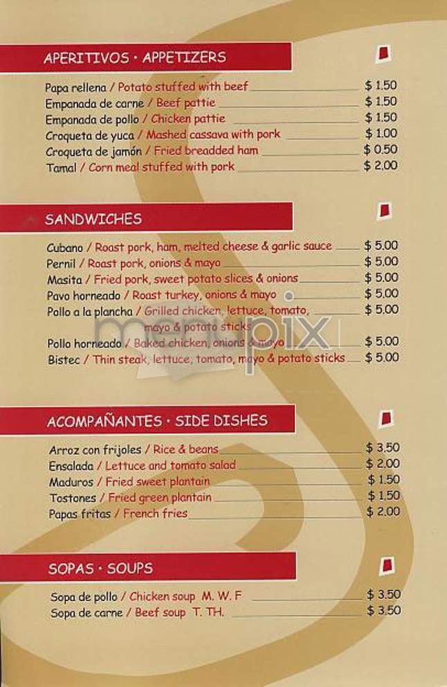 Sophie's - New York, NY menu_pic