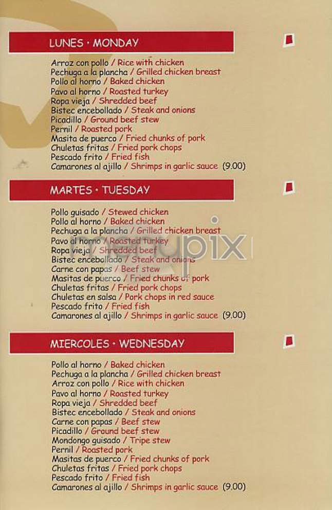 Sophie's - New York, NY menu_pic
