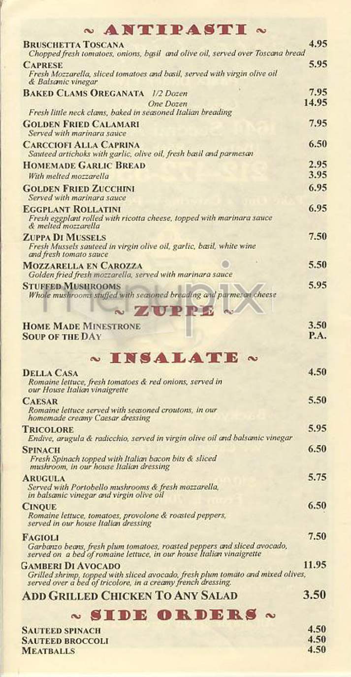 Sotto Cinque - New York, NY menu_pic