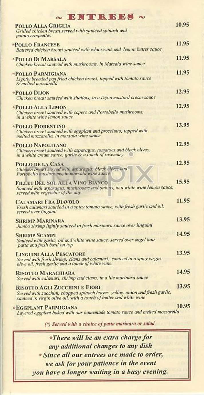 Sotto Cinque - New York, NY menu_pic