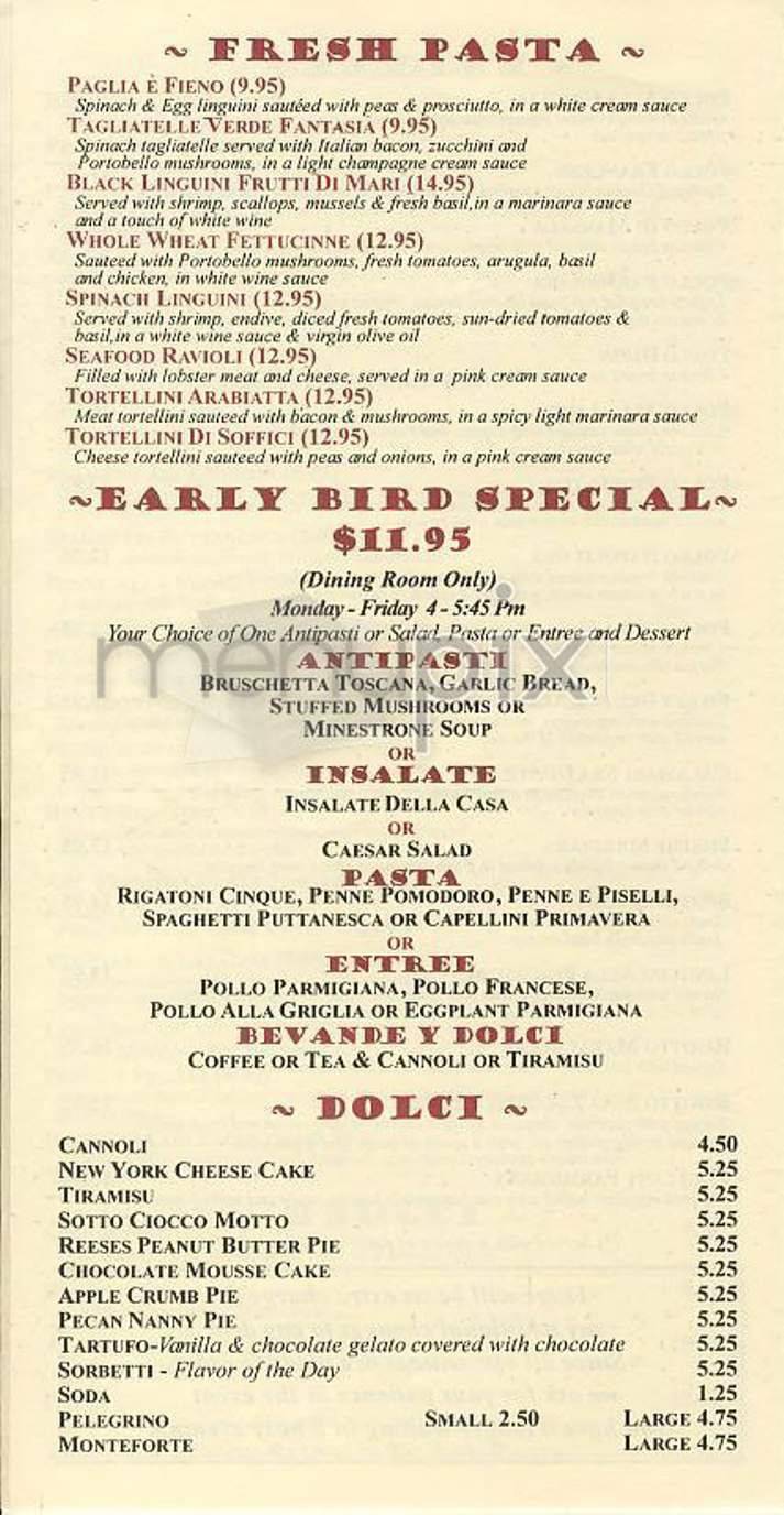 Sotto Cinque - New York, NY menu_pic