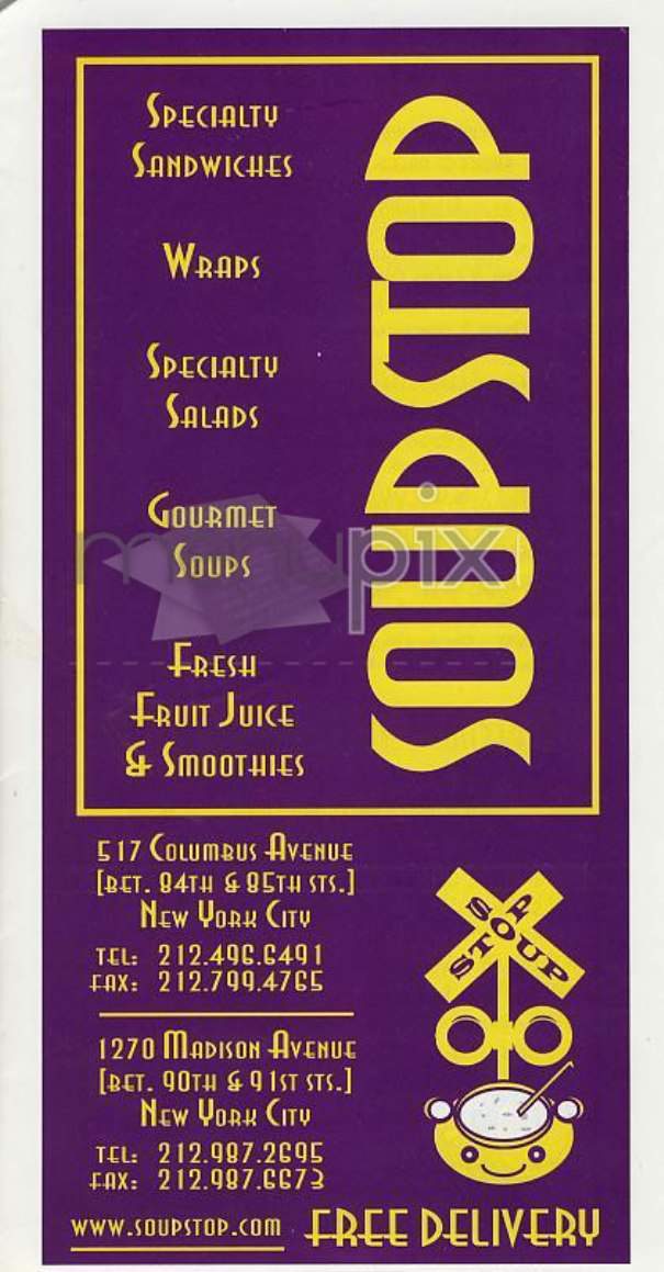 Soup Stop - New York, NY menu_pic