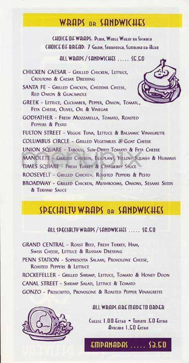 Soup Stop - New York, NY menu_pic