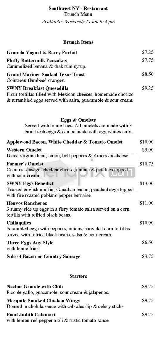 Southwest NY - New York, NY menu_pic