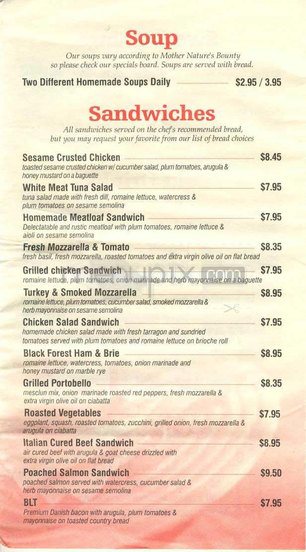 Spoons - New York, NY menu_pic