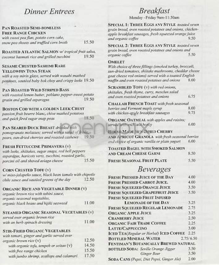 Spring Street - New York, NY menu_pic