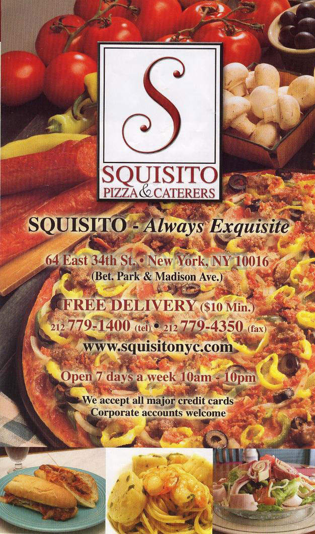 Squisito - New York, NY menu_pic