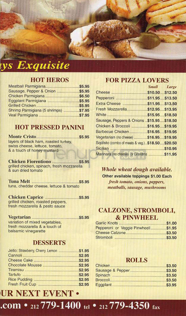 Squisito - New York, NY menu_pic