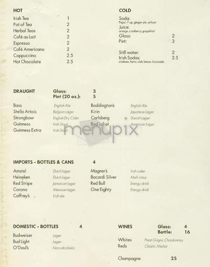 St. Dymphna's - New York, NY menu_pic
