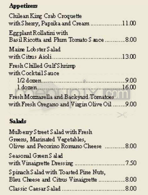 St. Maggie's Cafe - New York, NY menu_pic