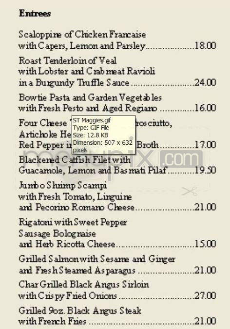 St. Maggie's Cafe - New York, NY menu_pic