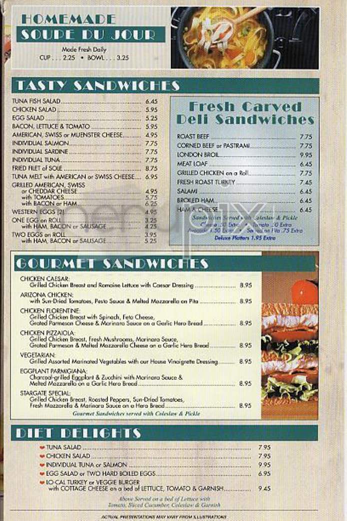 Stargate - New York, NY menu_pic