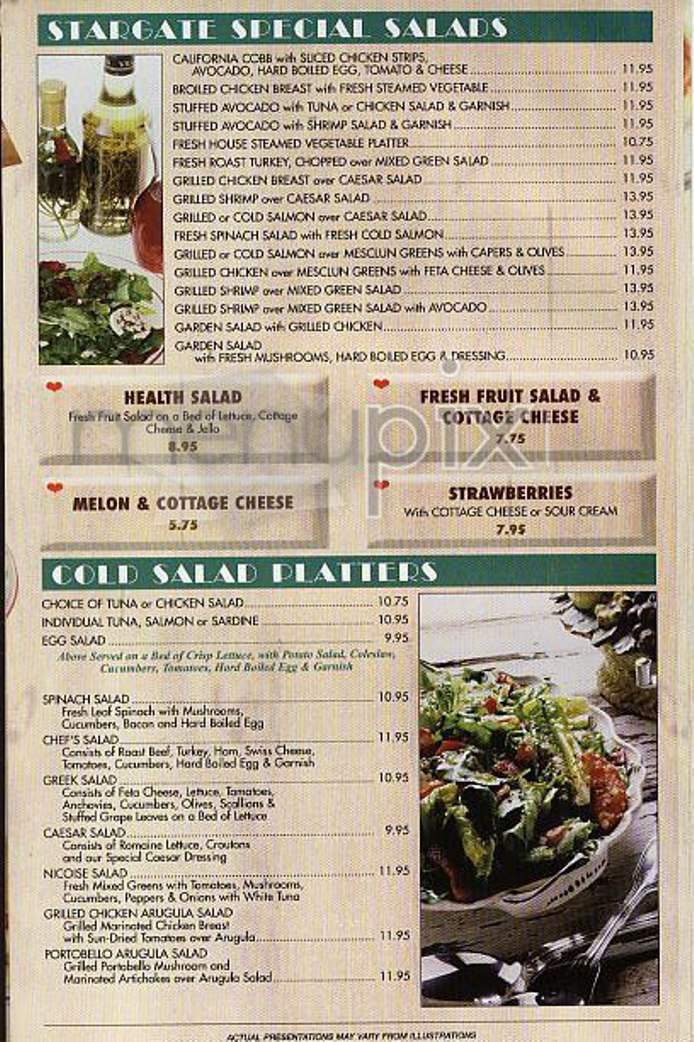 Stargate - New York, NY menu_pic