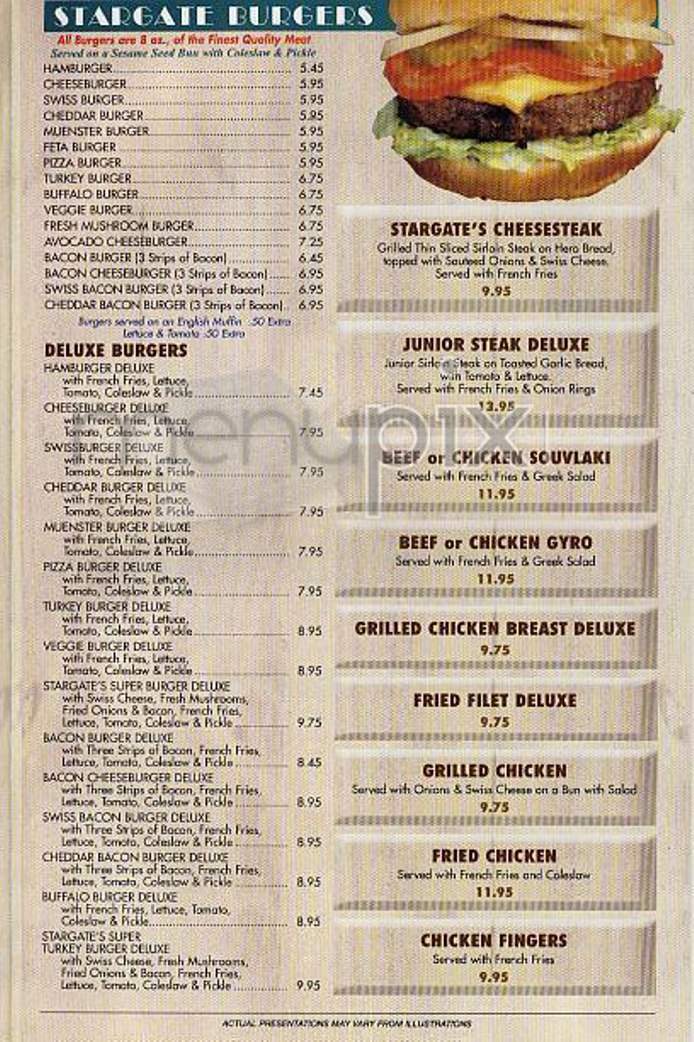 Stargate - New York, NY menu_pic
