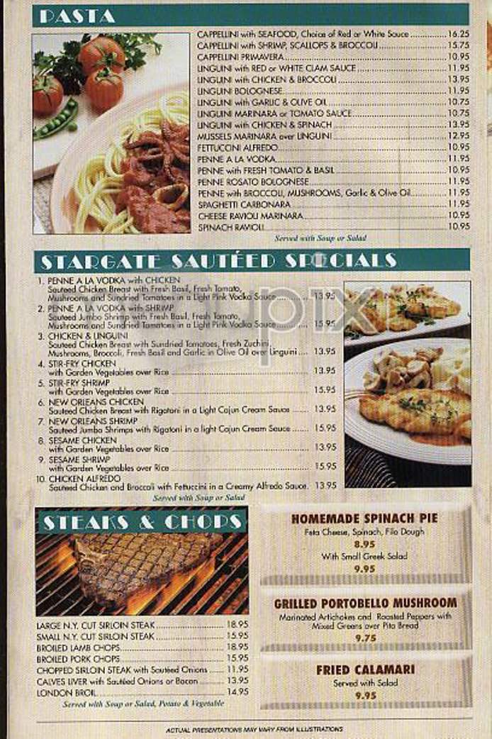 Stargate - New York, NY menu_pic