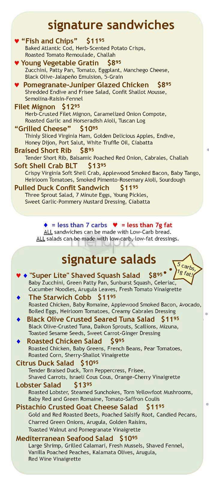 Starwich - New York, NY menu_pic