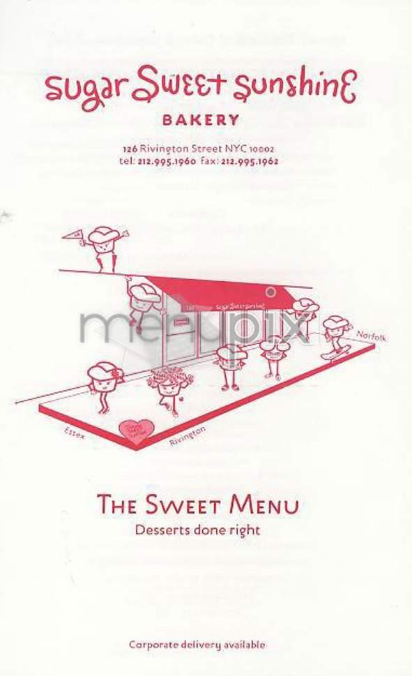 Sugar Sweet Sunshine - New York, NY menu_pic