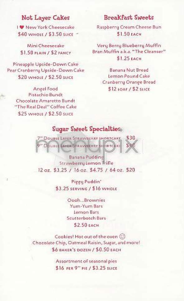 Sugar Sweet Sunshine - New York, NY menu_pic