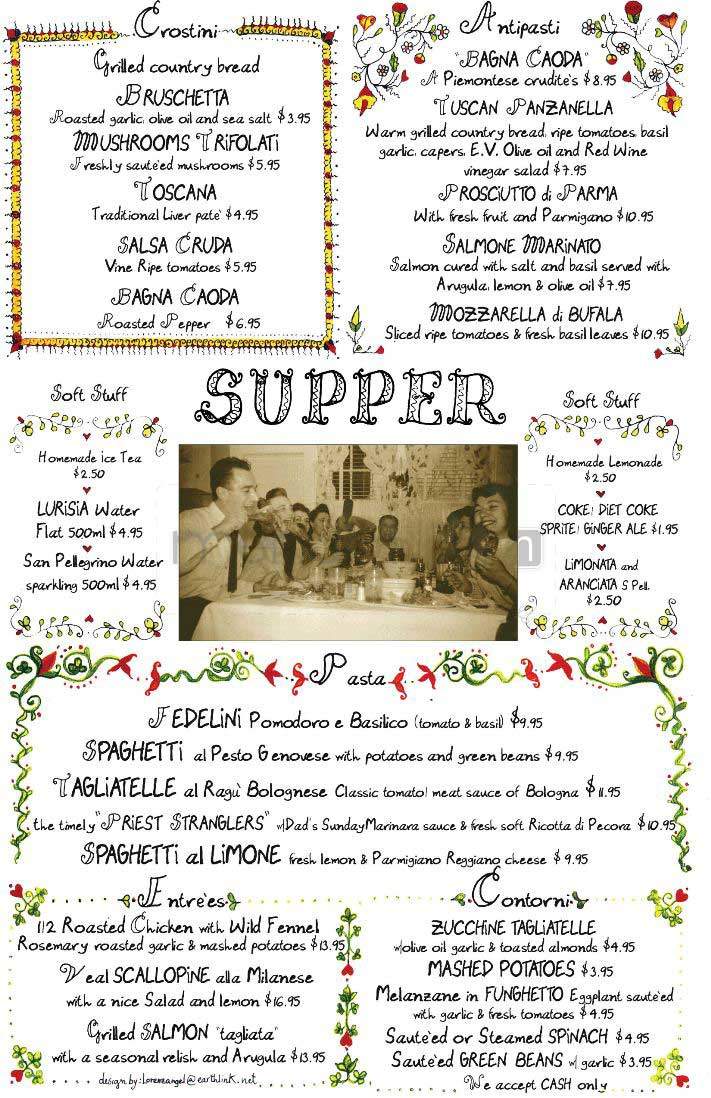 Supper - New York, NY menu_pic