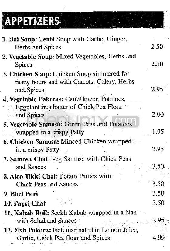 Swagat Indian Restaurant - New York, NY menu_pic