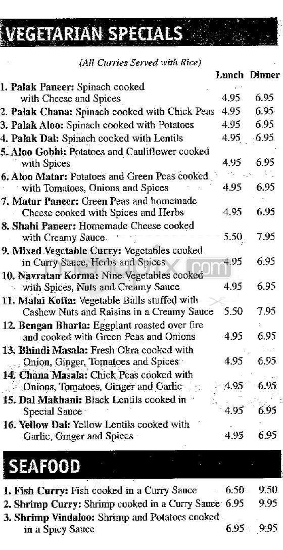 Swagat Indian Restaurant - New York, NY menu_pic