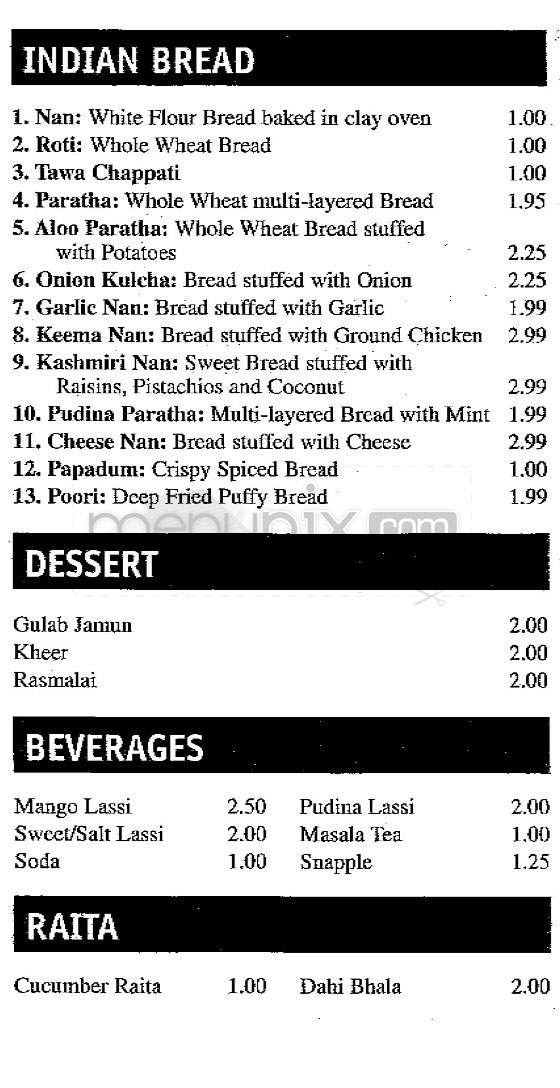 Swagat Indian Restaurant - New York, NY menu_pic