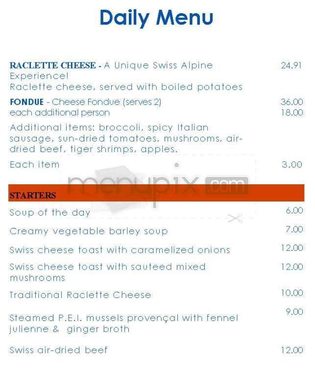 Swizz - New York, NY menu_pic