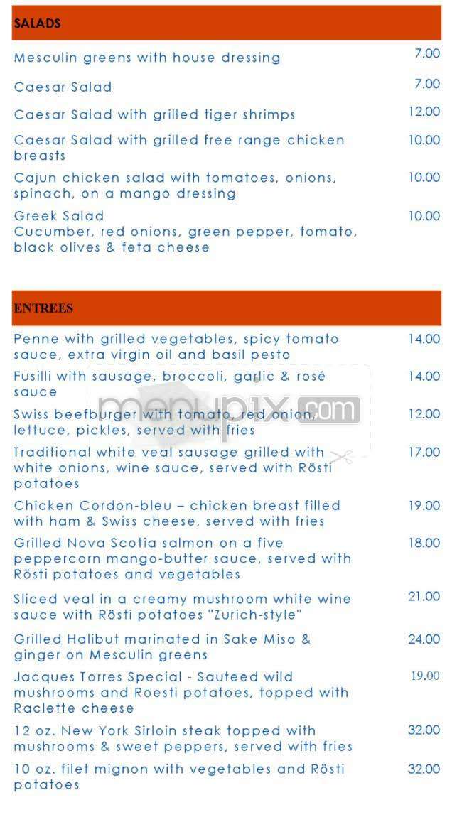 Swizz - New York, NY menu_pic