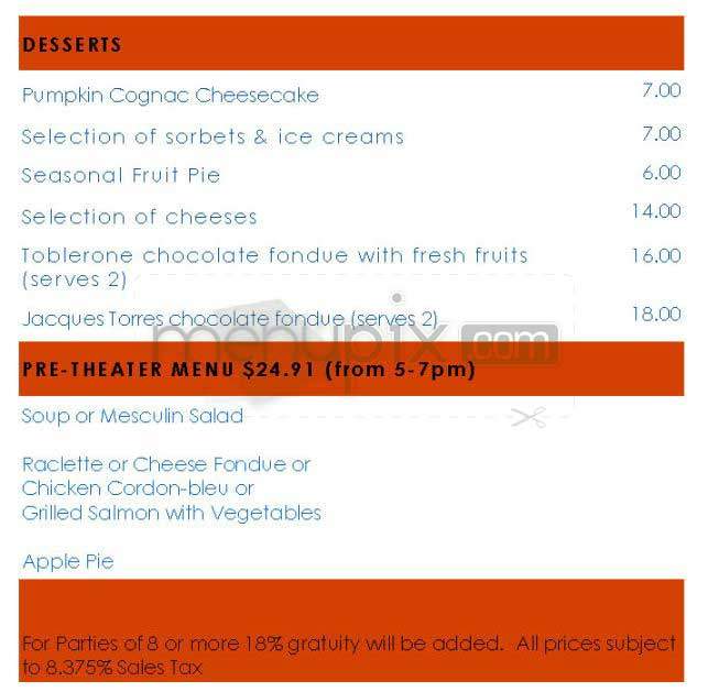 Swizz - New York, NY menu_pic