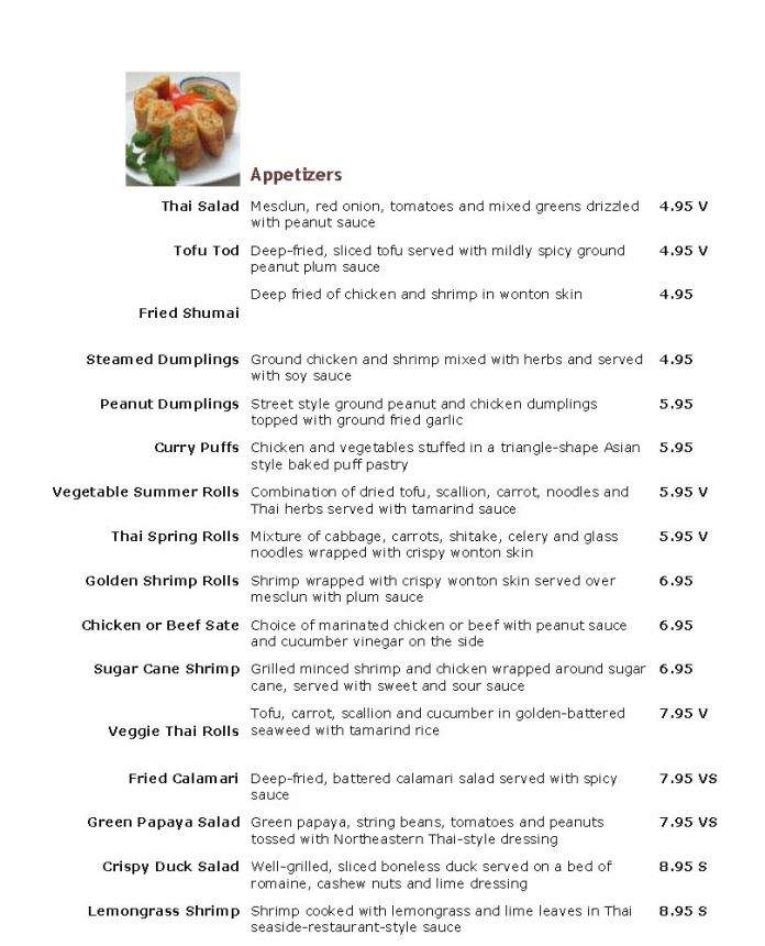 TOC - Thai On Clinton - New York, NY menu_pic