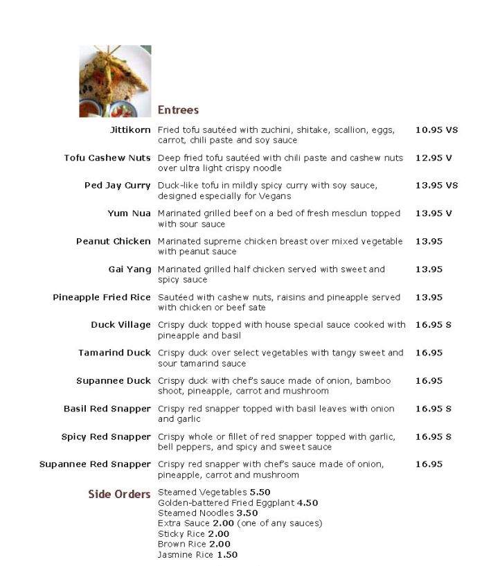 TOC - Thai On Clinton - New York, NY menu_pic