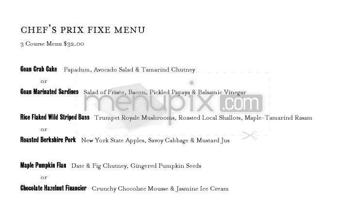 Tabla (Main Room) - New York, NY menu_pic