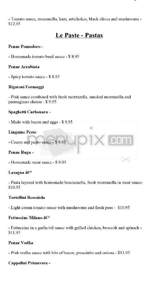 Tantissimo - New York, NY menu_pic