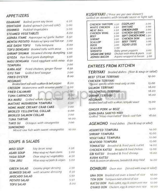 Tatany 72 - New York, NY menu_pic