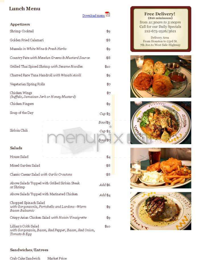 Tavern On Jane - New York, NY menu_pic