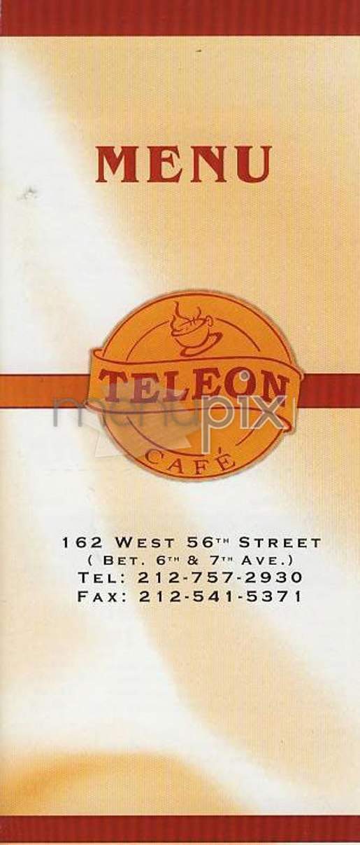 Teleon Cafe - New York, NY menu_pic