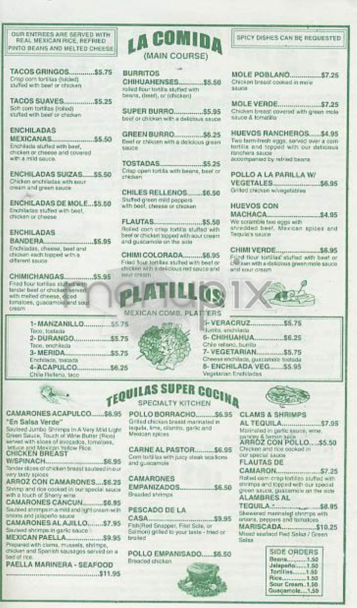 Tequila's - New York, NY menu_pic