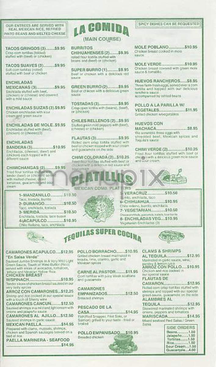 Tequila's - New York, NY menu_pic