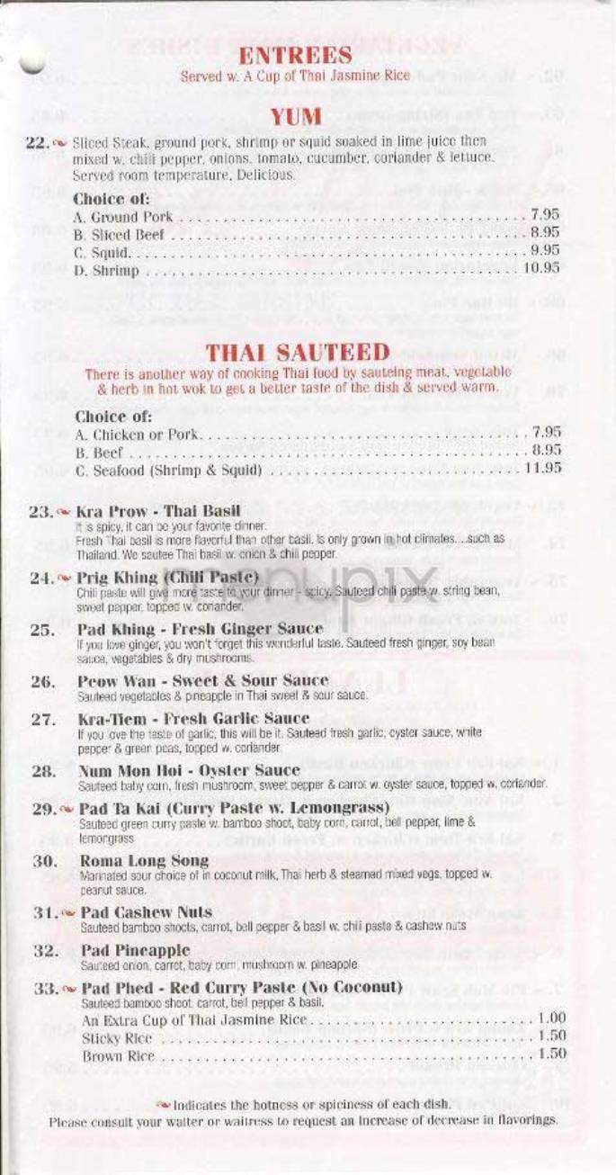 Thai Basil - New York, NY menu_pic