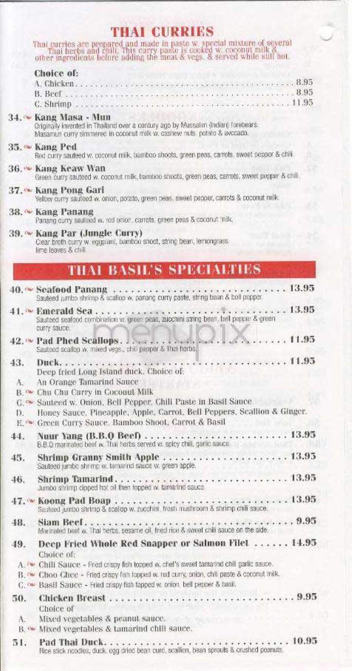 Thai Basil - New York, NY menu_pic