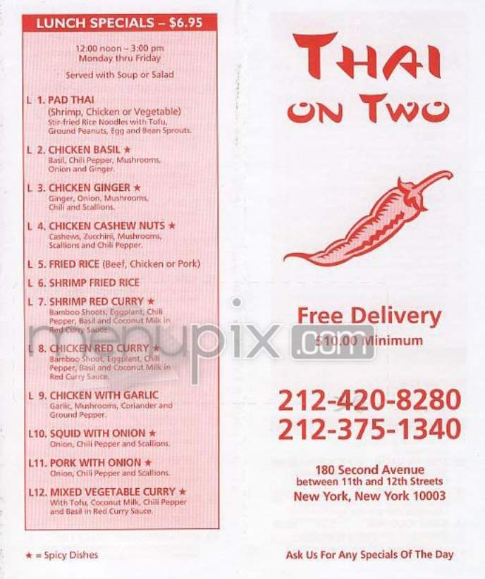 Thai Food - New York, NY menu_pic
