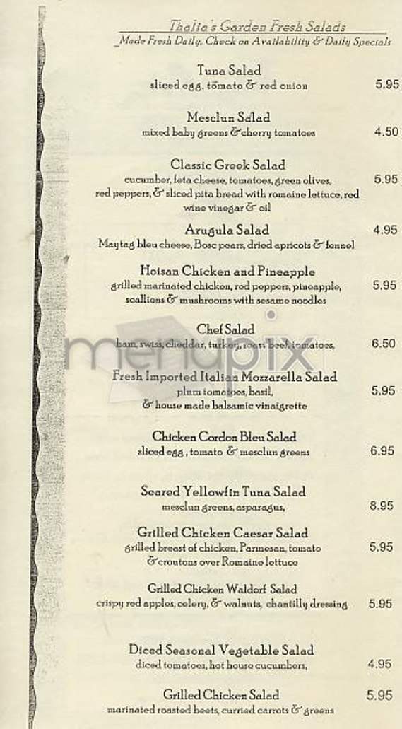 Thalia - New York, NY menu_pic