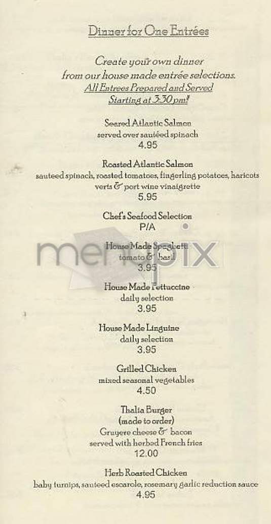 Thalia - New York, NY menu_pic