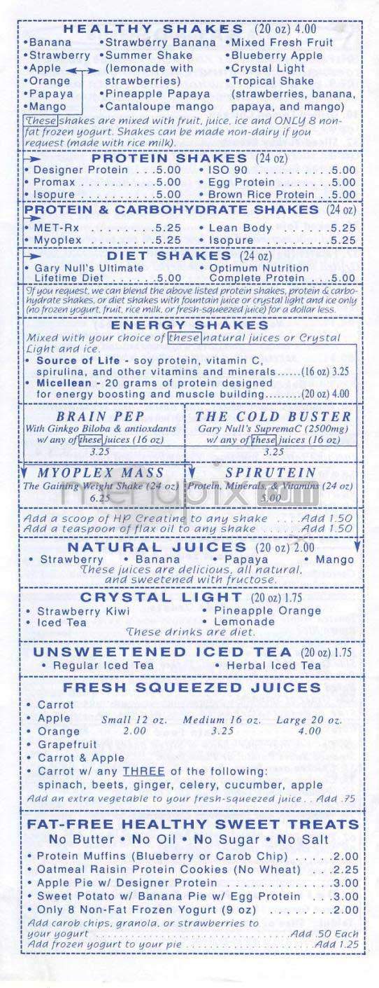 The Pump - New York, NY menu_pic