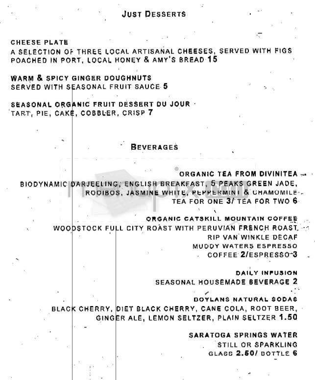 Green Table - New York, NY menu_pic
