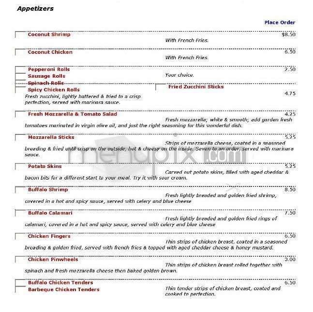 The Grotto - New York, NY menu_pic